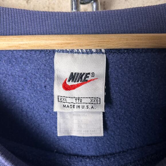 Nike 90s Vintage White Tag Blue Tonal Heavyweight Boxy XXL Crewneck - Picture 3 of 4